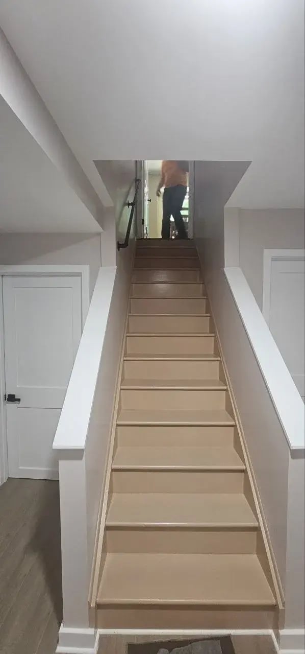 Finished basement stairs