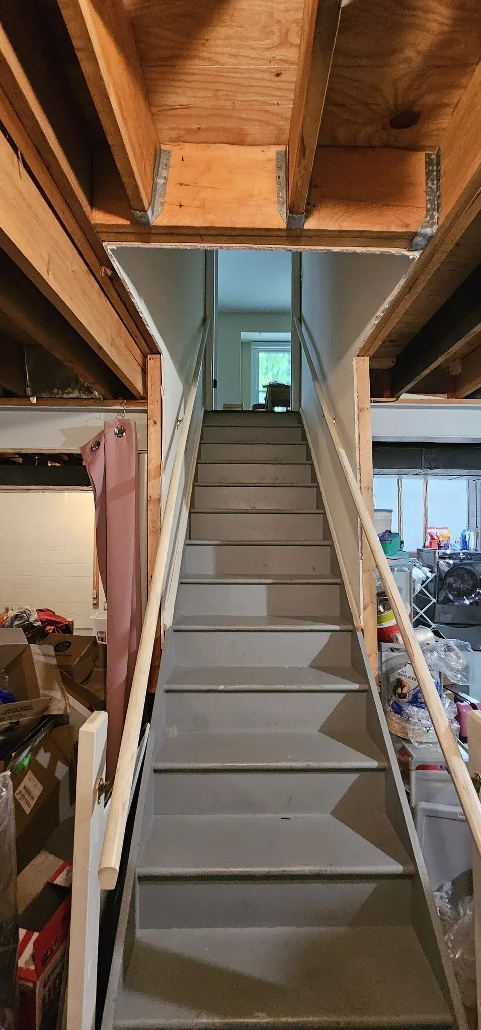 Basement stairs before renovation