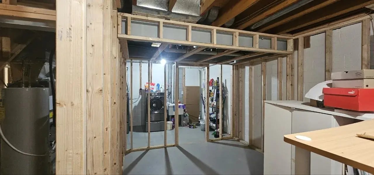 Basement framing with new door openings