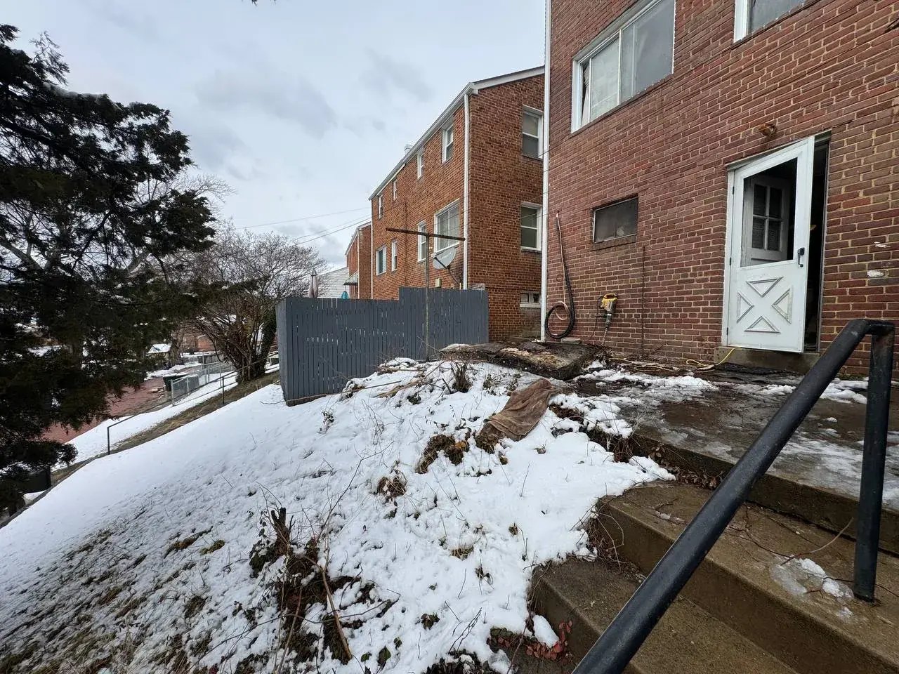 Back of the house and yard before renovation