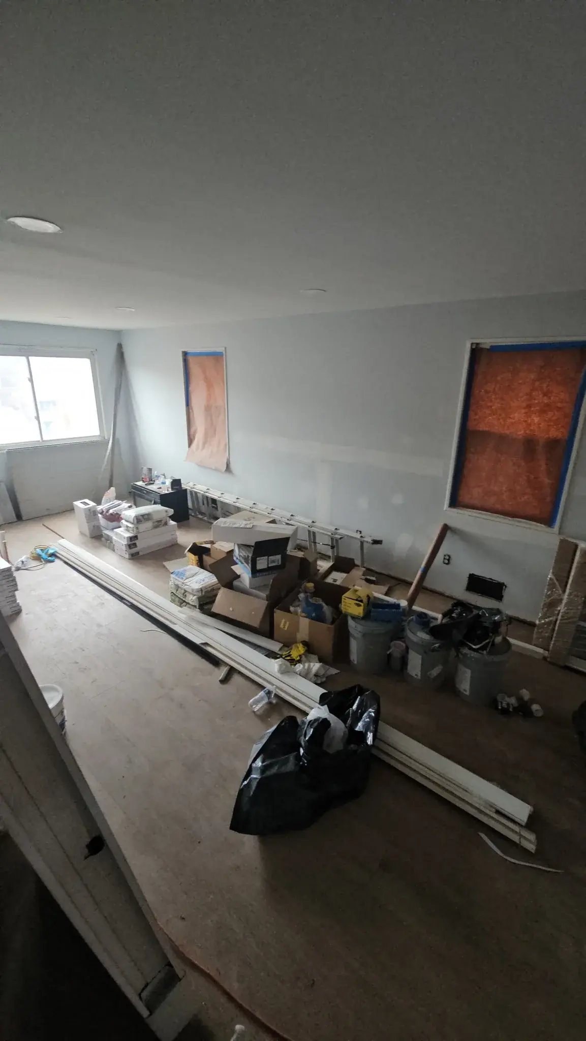 Main level with new flooring going in