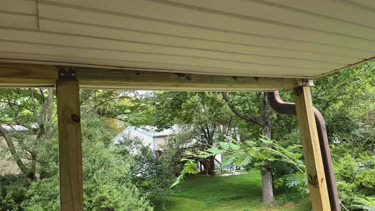 View from the new deck before painting