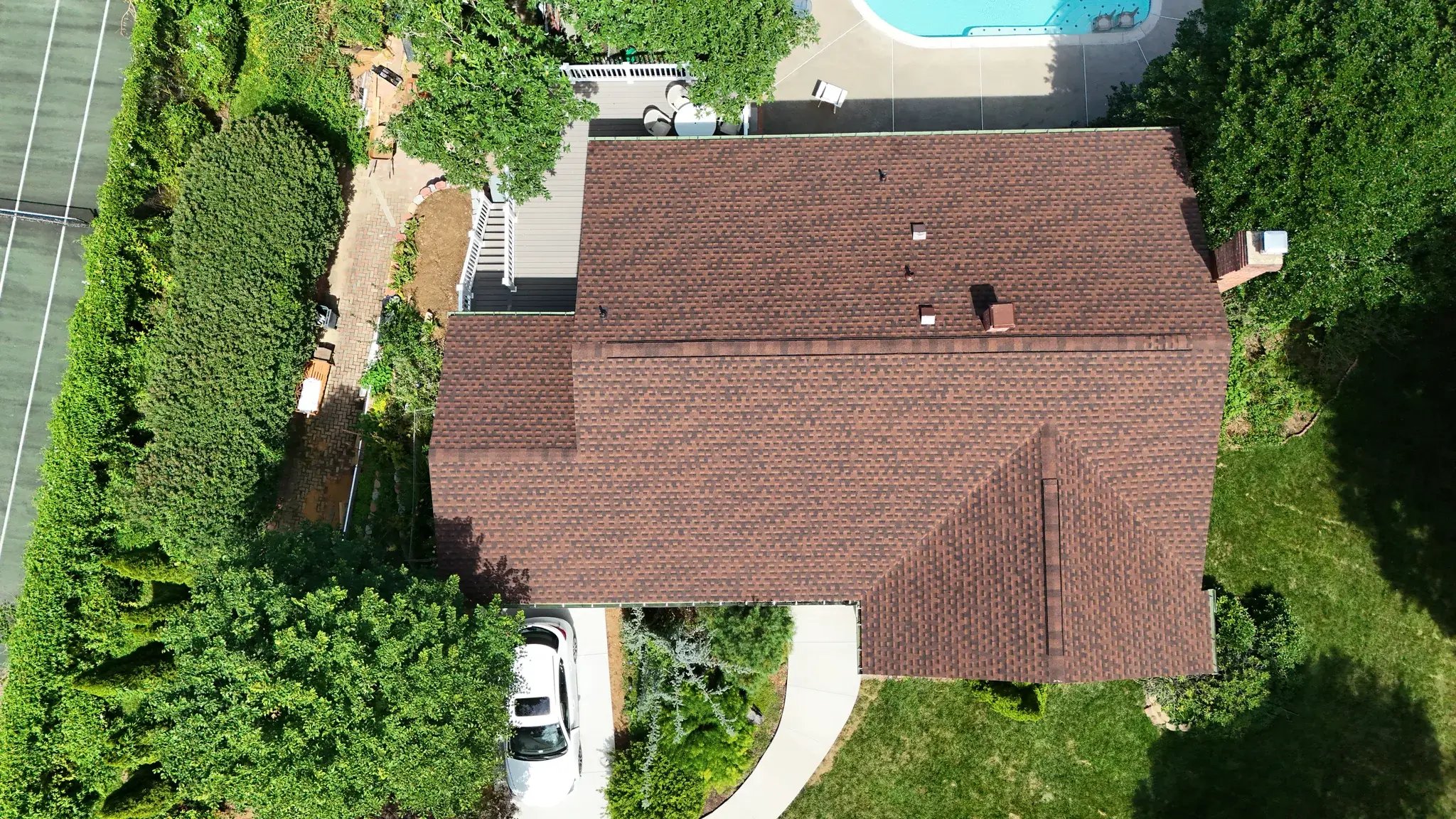 New roof seen from above