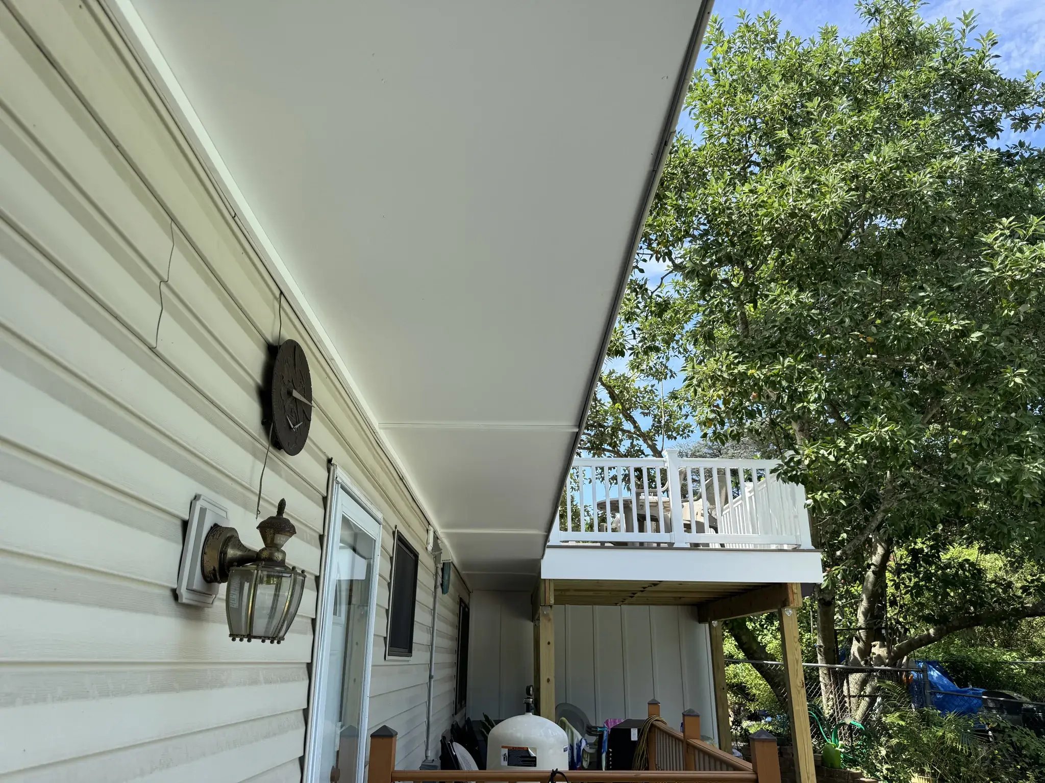 New soffit along the house