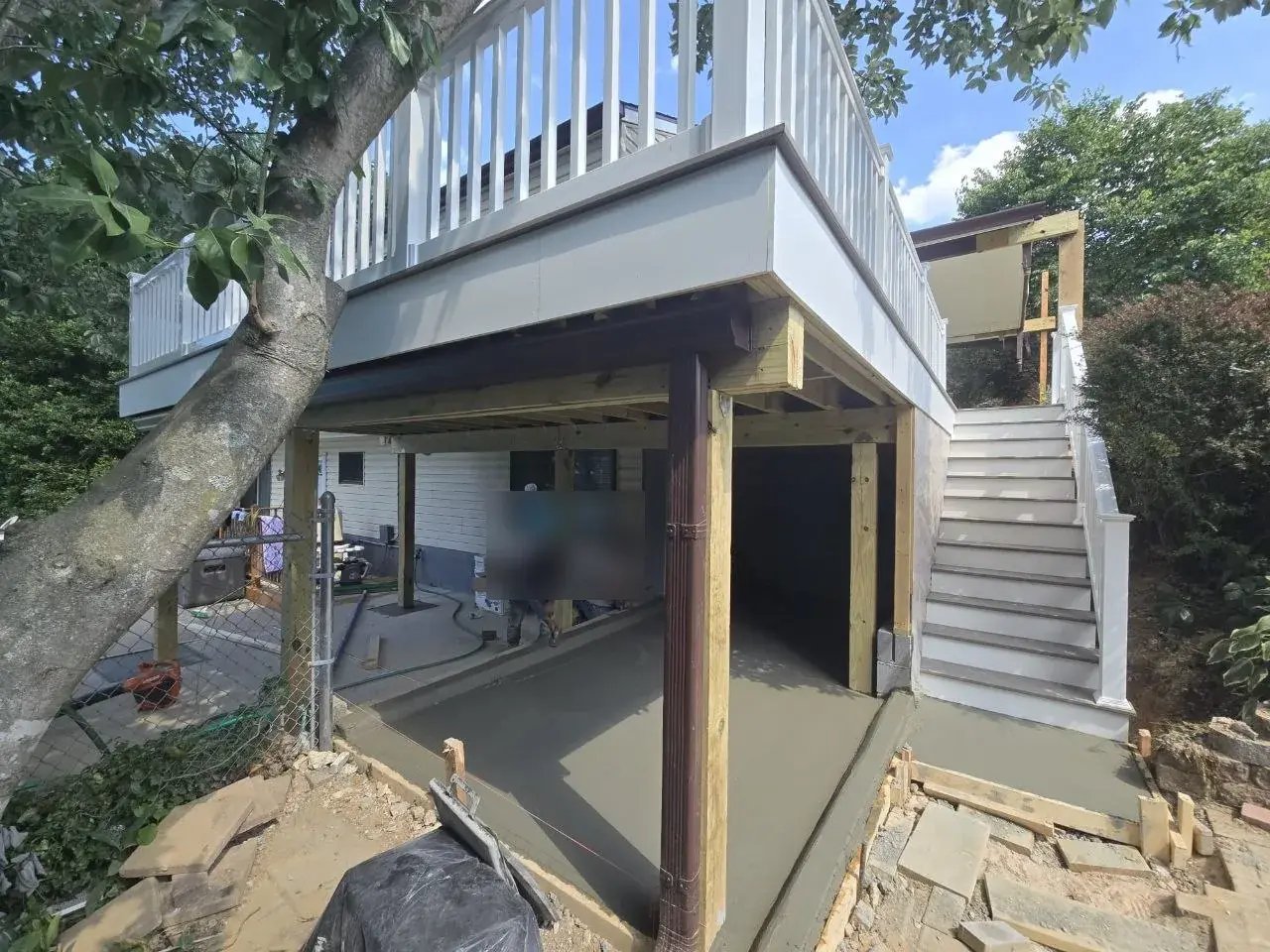 New deck and storage area nearly finished